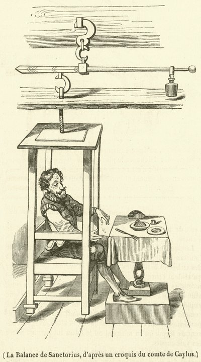 La Balance de Sanctorius (gravür) by French School