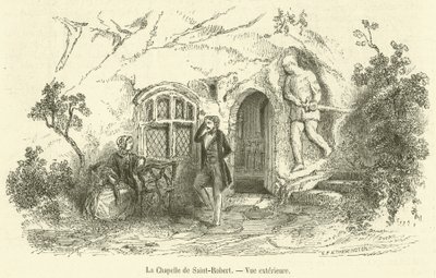 Saint-Robert Şapeli, Dış Görünüm (gravür) by French School