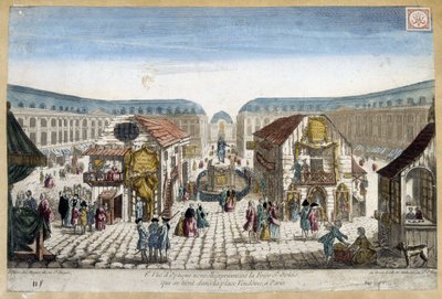 La Foire St Ovide, Vendome'u Paris'te yerleştirin - gravür by French School