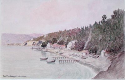 La Madrague des Lecques (kağıt üzerine sulu boya) by French School