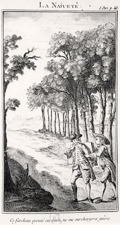 La Naivete (gravür) by French School