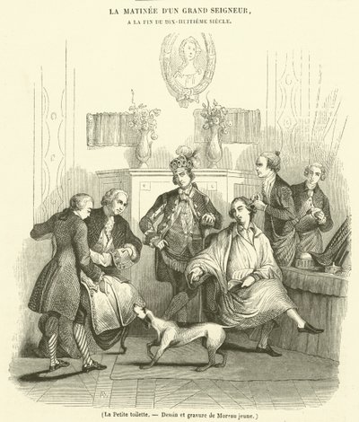 La Petite toilette (gravür) by French School