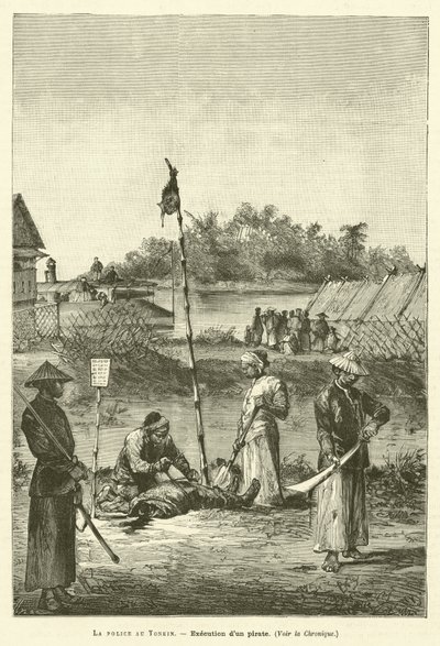 La Police Au Tonein (gravür) by French School