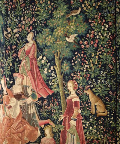 La Vie Seigneuriale: Genç kadınlar ve bir tilki, yaklaşık 1500 by French School