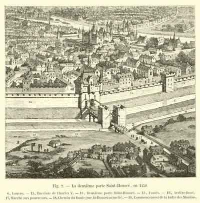 1450 yılında ikinci Saint-Honore kapısı by French School