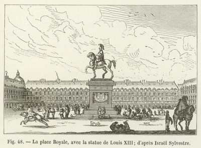 Louis XIII heykeli ile Royale yerleştirin; İsrail Sylvestre