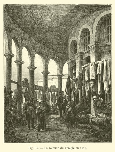 1840 yılında Tapınağın rotunda by French School