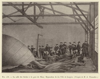 Le Mans istasyonundaki branda odası, Langres şehrinin onarımı by French School