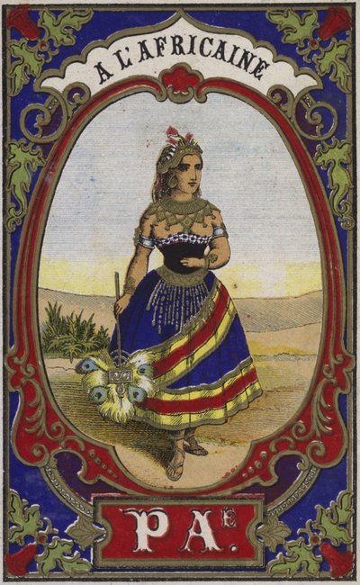 Afrika ipliği için etiket by French School
