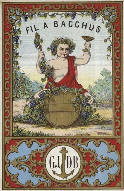 Fil a Bacchus için etiket by French School