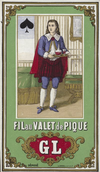 Maça Jack ipliği için etiket by French School