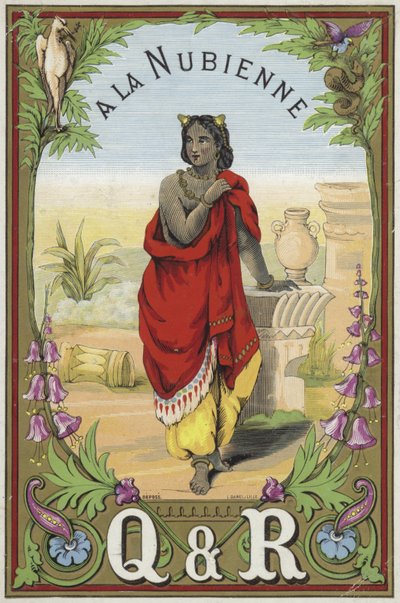 Nubian iş parçacığı için etiket by French School
