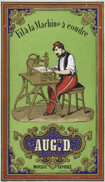 Dikiş Makinesi ipliği etiketi by French School