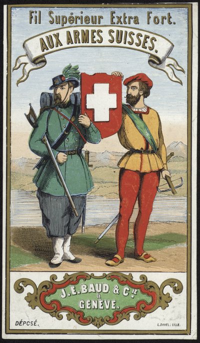 İsviçre Ordusu ipliği için etiket by French School