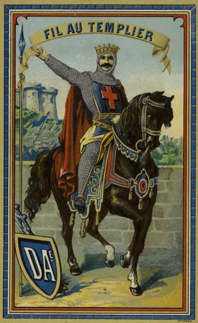 Templar ipliği için etiket by French School