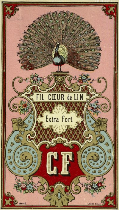 Ekstra güçlü keten ipliği için etiket by French School