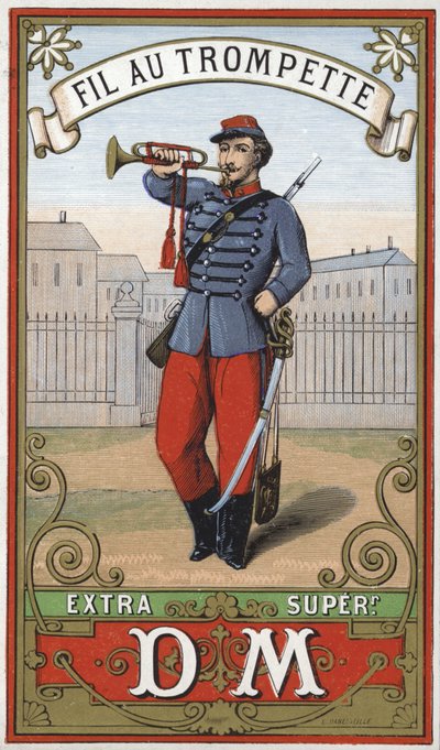 Trompetçi ipliği için etiket by French School