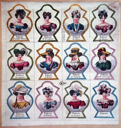 Parfüm etiketleri, c.1820 by French School