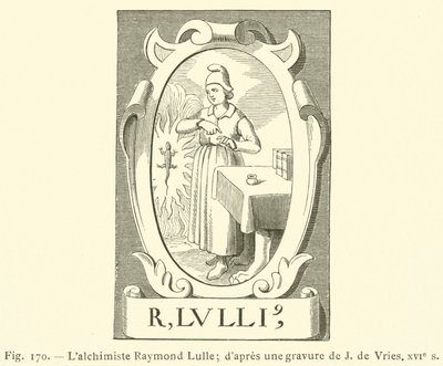 Simyacı Raymond Lully (gravür) by French School