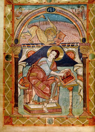 Lat 8850 f.81v St. Mark, Fransızca, Charlemagne Mahkeme Okulu