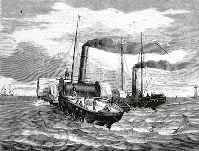 İlk denizaltı kablosunun döşenmesi by French School