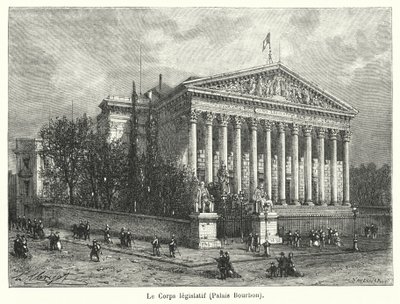 Yasama organı, Palais Bourbon (gravür) by French School
