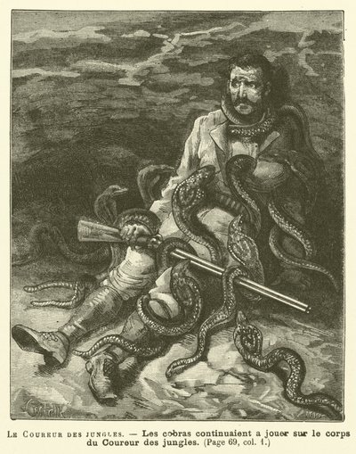 Le Coureur Des Jungles (gravür) by French School