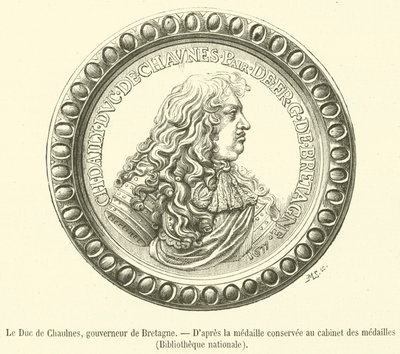 Chaulnes Dükü, Brittany Valisi (gravür) by French School