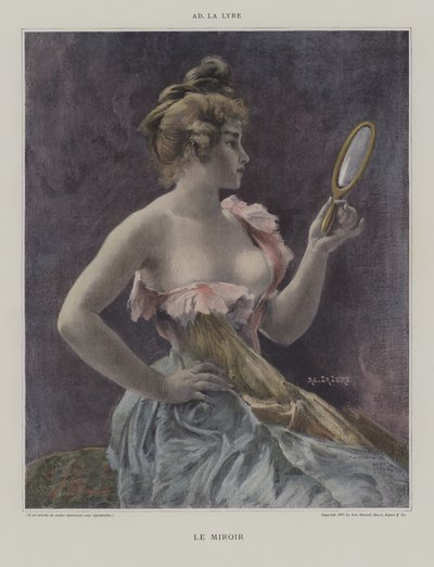 Le Miroir (Ayna) (renkli taş) by French School