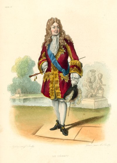 Le Regent (renkli gravür) by French School