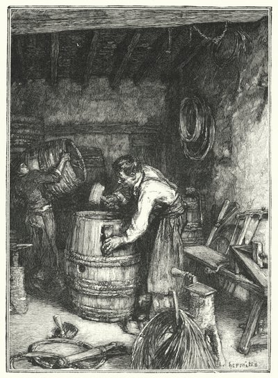 Le Tonnelier (gravür) by French School