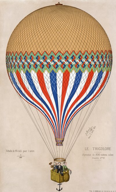 Le Tricolore, yayın. 1874 (renkli taş) by French School