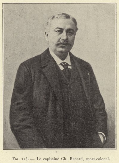 Kaptan Ch Renard, ölü albay (gravür) by French School