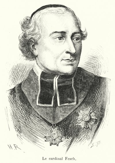 Le kardinal Fesch (gravür) by French School
