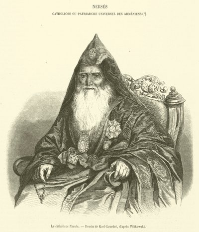 Le catholicos Nerses (gravür) by French School