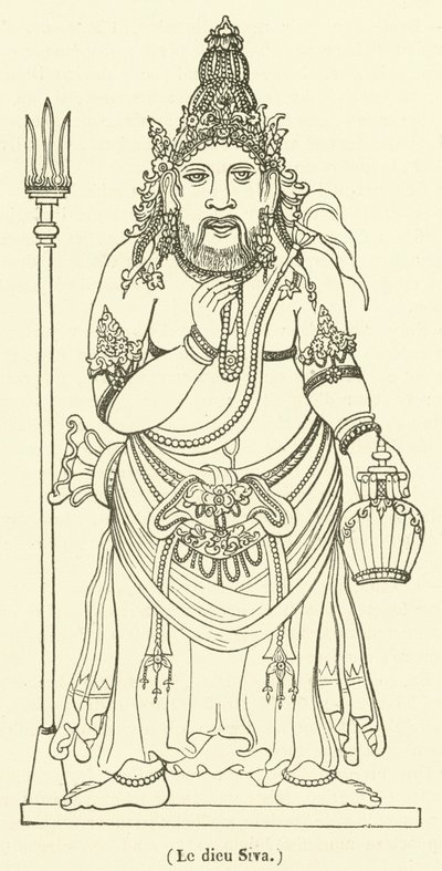Tanrı Siva (gravür) by French School
