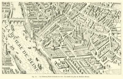 1615 yılında Faubourg Saint-Germain, Mathieu Merian