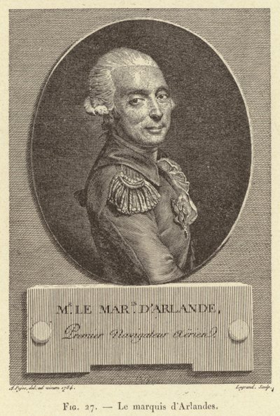Arlandes Markisi (gravür) by French School