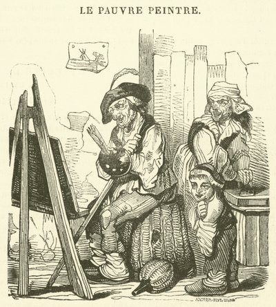 Zavallı ressam (gravür) by French School