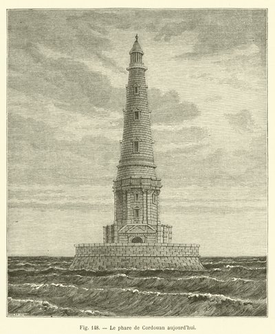 Cordouan deniz feneri bugün (gravür) by French School