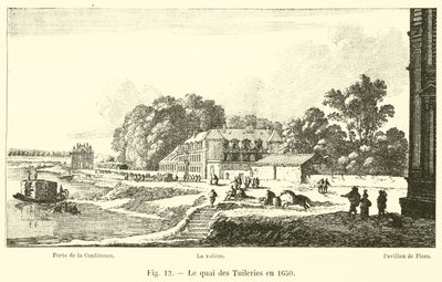 1650 yılında Quai des Tuileries by French School