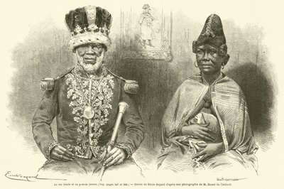 Kral Denis ve harika karısı (gravür) by French School
