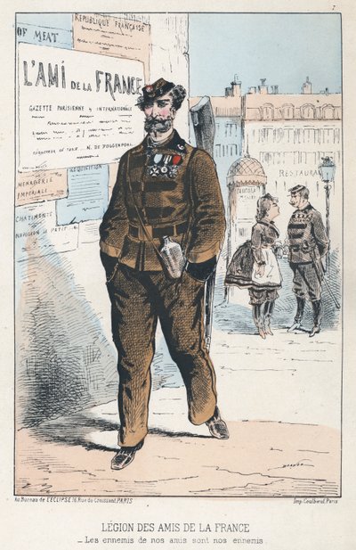 Fransa Dostları Lejyonu (renkli gravür) by French School
