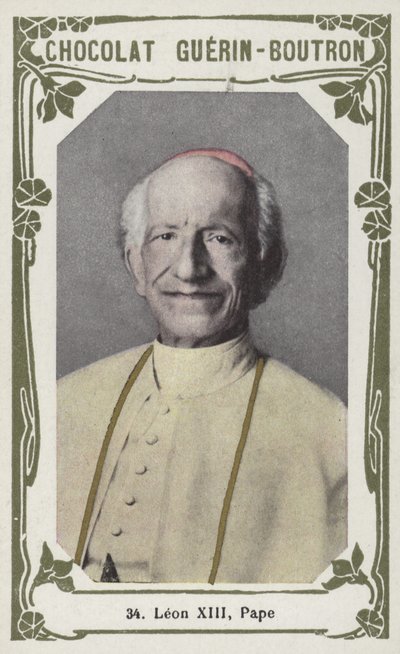 Leon XIII, Pape (renkli fotoğraf) by French School