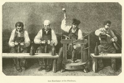 Kasaplar ve Korucular (gravür) by French School