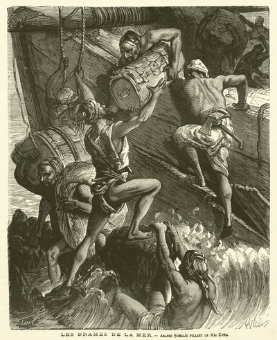 Les Drames De La Mer (gravür) by French School