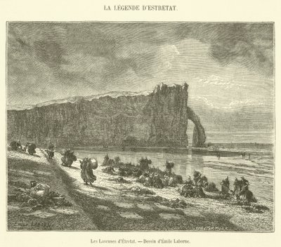 Etretat Pulları (gravür) by French School