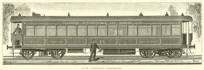 The Wagons-Lits, the Wagon-Restaurant (gravür) by French School