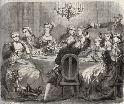 Özgürlük: Christian VII (1749-1808), Danimarka ve Norveç Kralı, dansçı Marie Madeleine Guimard (1743-1816) tarafından Pantin