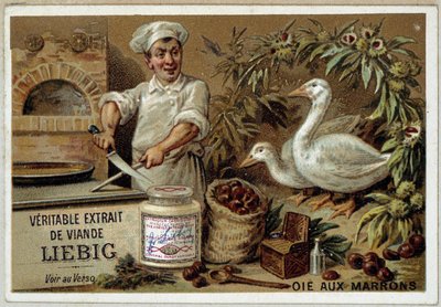 Liébig tarifleri: kestaneli kaz - kromo. Liébig by French School